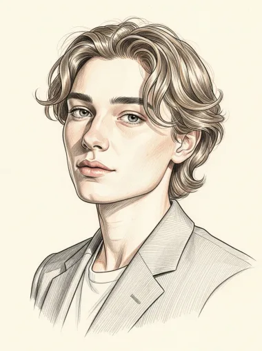 pencil portrait of ida